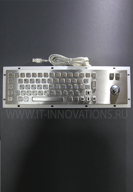 Металлическая антивандальная клавиатура G-PC-D со встроенным трекболом