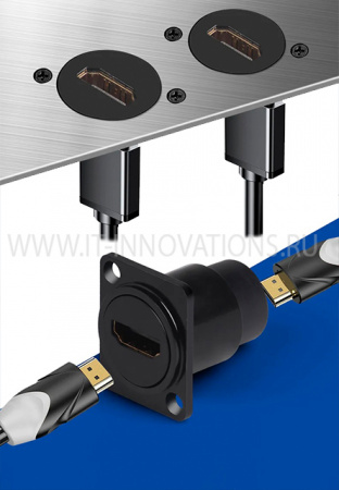 HDMI 4K адаптер, разъем D-типа для монтажа на панели, сквозное гнездо HDMI 4K, промышленный HDMI 4K-порт