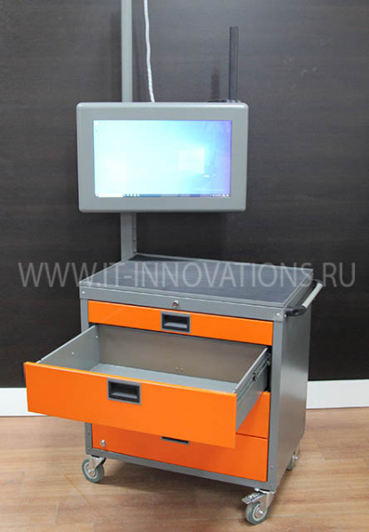 Автономная тележка промышленная с сенсорным монитором ИТ-И-305