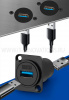USB адаптер, разъем D-типа для монтажа на панели, сквозное гнездо USB3.0, промышленный USB-порт