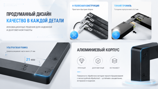 Интерактивная сенсорная инфракрасная рамка 75 дюймов