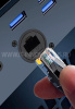 RJ 45 адаптер, разъем D-типа для монтажа на панели, сквозное гнездо, промышленный RJ 45-порт