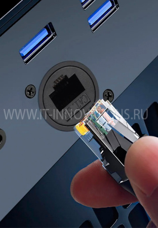 RJ 45 адаптер, разъем D-типа для монтажа на панели, сквозное гнездо, промышленный RJ 45-порт